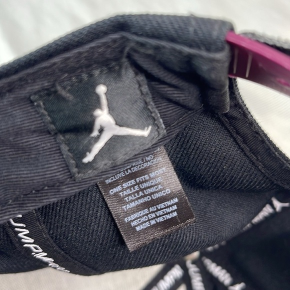 Jordan Nike Jumpman Bordeaux Print Bill Snap Back Hat Black Multicolor Brim O/S - Picture 7 of 10